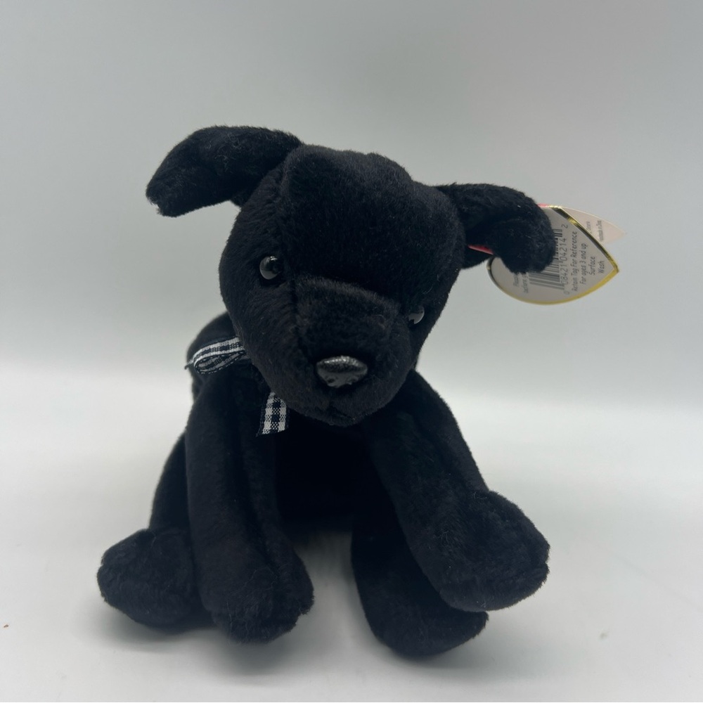 Rare TY LUKE The Black Beanie Baby 1998 6” Plush Stuffed Animal with Tag Errors